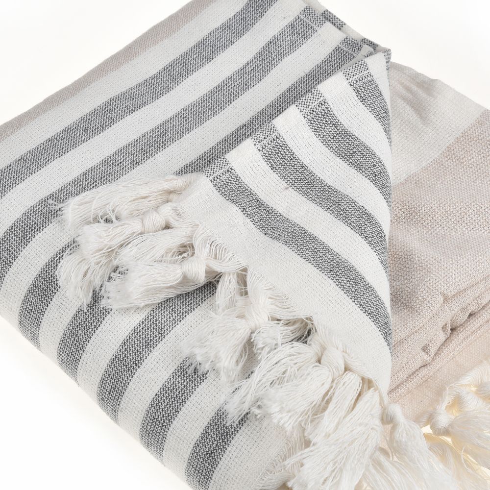Sand-Free Turkish Beach Towel - Quick-Dry, Compact & Reversible