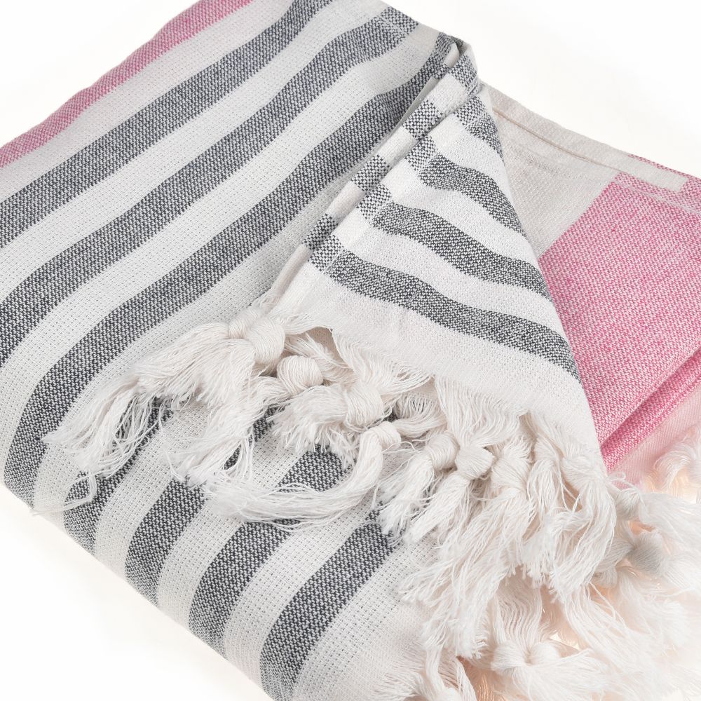 Sand-Free Turkish Beach Towel - Quick-Dry, Compact & Reversible