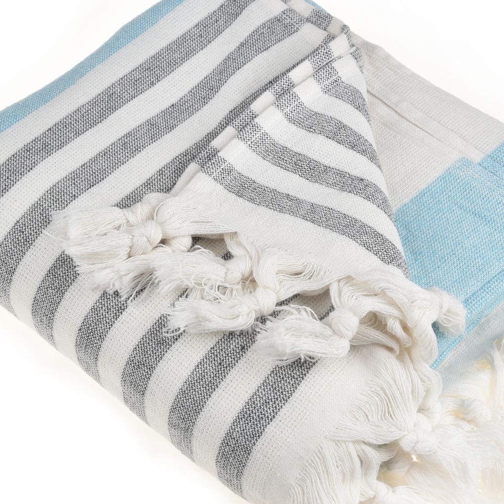 Sand-Free Turkish Beach Towel - Quick-Dry, Compact & Reversible